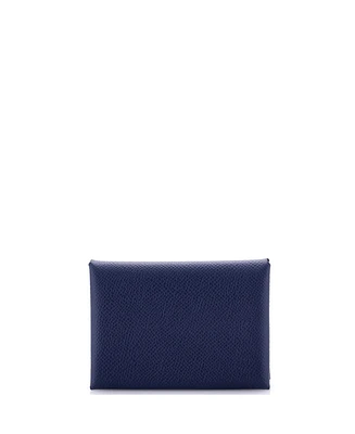 Pre-Owned HERMES Calvi Duo Card Holder Epsom