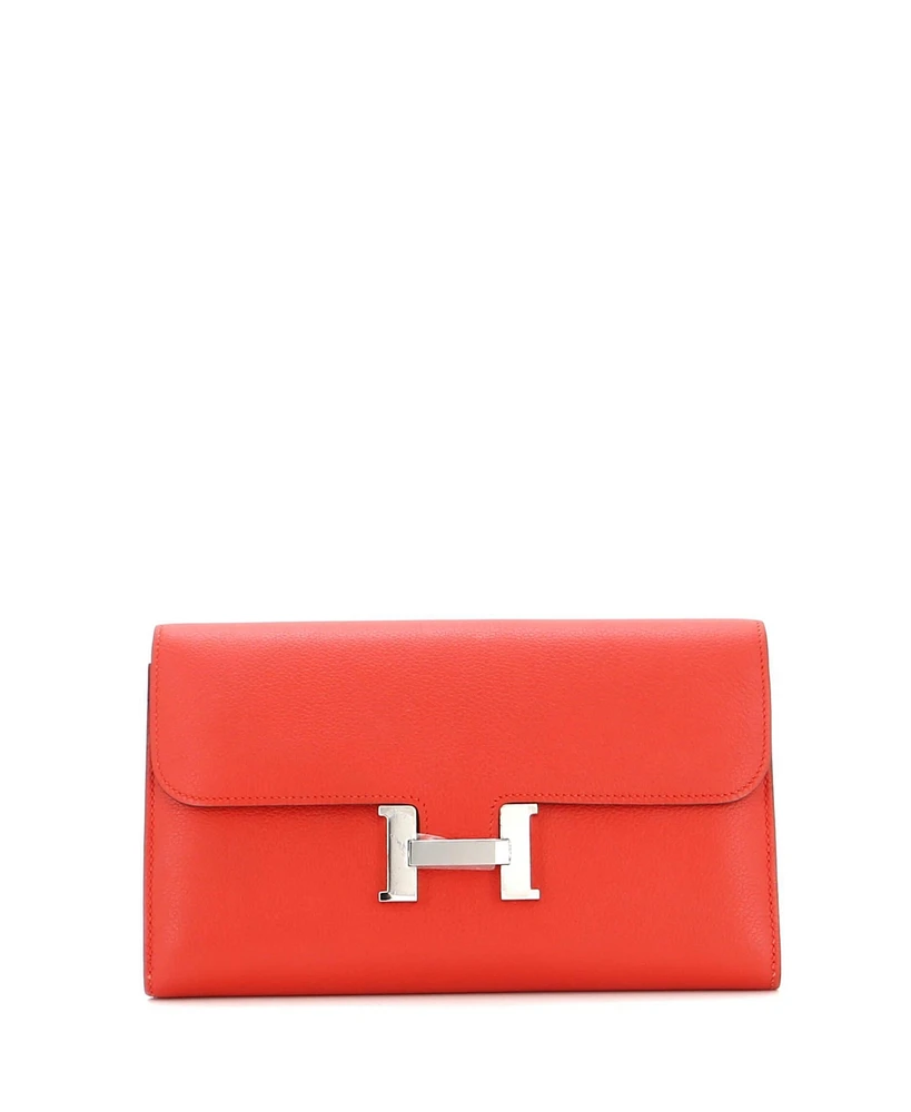 Pre-Owned Hermes Long Constance Wallet Evercolor