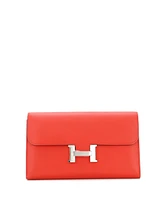 Pre-Owned Hermes Long Constance Wallet Evercolor