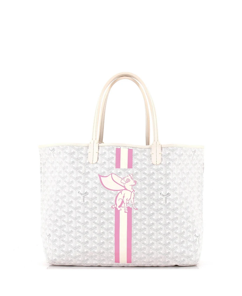 Pre-Owned Goyard Pm Saint Louis Tote Printed Coated Canvas