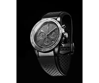Vincero Men's Rogue Chronograph Watch Gunmetal with Red Accents & Silicone Strap