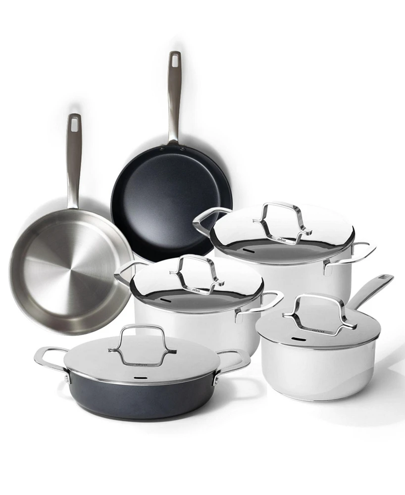 Alva Maestro 10-Piece Non-Toxic Cookware Set, Pfas Pfoa & Ptfe Free, Compatible with all Stovetops & Oven Safe Cookware