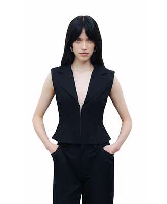 Nocturne Women's Corset-Designed Vest