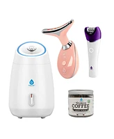 Pursonic Radiant Glow Beauty & Self-Care Bundle – Facial Steamer, Led Therapy, Epilator & More!