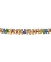 Laundry by Shelli Segal Gold Tone and Multi Color Disc Collar Necklace