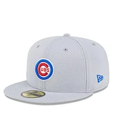 New Era Men's Gray Chicago Cubs 2025 Mlb Clubhouse 59FIFTY Fitted Hat