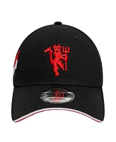 New Era Men's Black Manchester United Flag 9FORTY Adjustable Hat