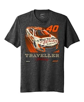 Jr Motorsports Official Team Apparel Men's Heather Black Justin Allgaier Traveller Whiskey Car T-Shirt