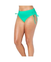 Swimsuits for All Plus Virtuoso Ruched Side Tie Bikini Bottom