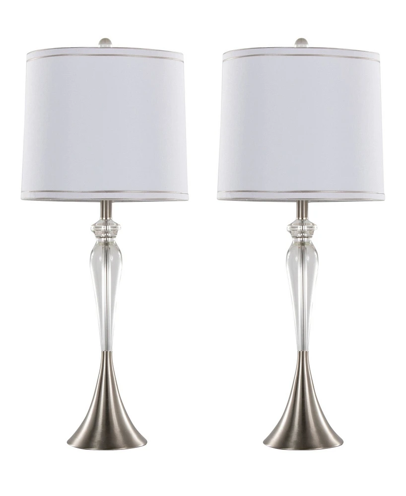 LumiSource Ashland 28" Crystal Table Lamp, Set of 2