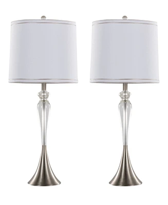 LumiSource Ashland 28" Crystal Table Lamp, Set of 2