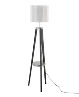 LumiSource Compass 58" Wood Floor Lamp