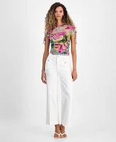 Guess Women's Short-Sleeve Amaya Shirred Top