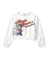 Disney Toddler and Little Girls Minnie Daisy French Terry Poplin Dress
