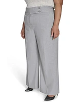 Calvin Klein Plus High Rise Wide-Leg Pants