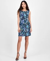 Connected Women's Floral-Print Fit & Flare Dress