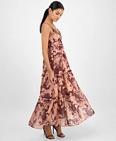 Rachel Roy Women's Chloe Floral-Chiffon Tiered Maxi Dress