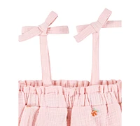 Levi's Baby Girls Cotton Tie-Detail Tank Top & Shorts, 2 Piece Set