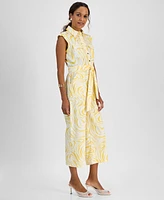 I.n.c. International Concepts Petite Printed Utility Jumpsuit, Exclusively at Macy's