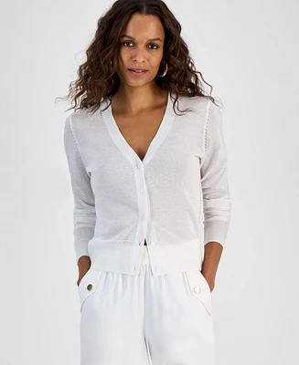 I.n.c. International Concepts Petite Button-Front Cardigan, Exclusively at Macy's