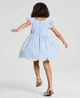 Rare Editions Toddler and Little Girls Enlarged Flora Eyelet Dress