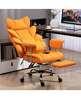 Dyhome Gaming Chair, Racing Office Ergonomic High-Back Pu Leather Reclining Computer Desk Executive Swivel Rolling Chair f