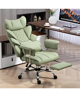Dyhome Gaming Chair, Racing Office Ergonomic High-Back Pu Leather Reclining Computer Desk Executive Swivel Rolling Chair f