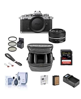 Nikon Z fc Dx-Format Mirrorless Camera with Z 28mm f/2.8 Lens Bundle with 64GB Sd Card, Shoulder Bag, Wrist Strap, Extra Battery, Charger, Screen Prot