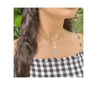 The Lovery Mother of Pearl Single Heart Necklace 14K Gold