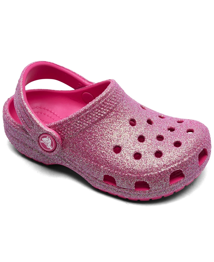 Crocs Toddler Girls Classic Glitter Clogs from Finish Line