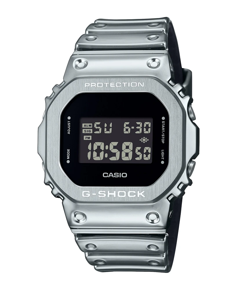G-Shock Men's Silver-Tone Silicone Watch