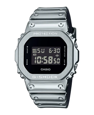 G-Shock Men's Silver-Tone Silicone Watch
