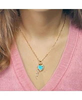 The Lovery Turquoise Heart Overlay Charm Millimeters