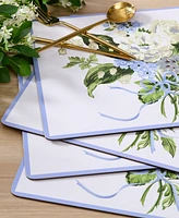 Laura Ashley Lily of the Valley Cork Placemats Set of 4, 16" x 12"