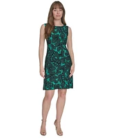 Tommy Hilfiger Women's Printed Sleeveless Shift Dress