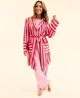 Macy's Flower Show Women's Striped Midi Length Robe, Exclusively at