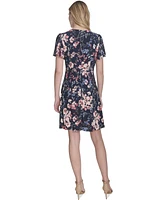 Tommy Hilfiger Women's Floral Flutter-Sleeve Shift Dress
