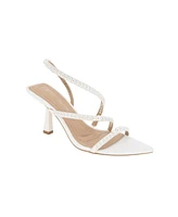 BCBGeneration Women's Imani Cultivated Pearl Strappy Dress Sandals