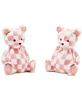 Mackenzie-Childs Rosy Bear Salt & Pepper Shaker Set