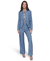 Karl Lagerfeld Paris Women's Double-Breasted Peak-Lapel Jacket
