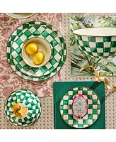 Mackenzie-Childs Emerald Check Salad Plate