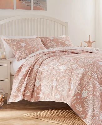 Greenland Home Fashions Marina Woven Jacquard Reversible -Pc. Coverlet Set