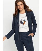 Olsen Women's Funky Puppy Printed T-Shirt