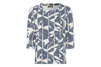 Olsen Women's Floral Rib Knit Jersey Top