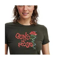 Cotton On Women's Fitted Lcn Graphic Longline Tee