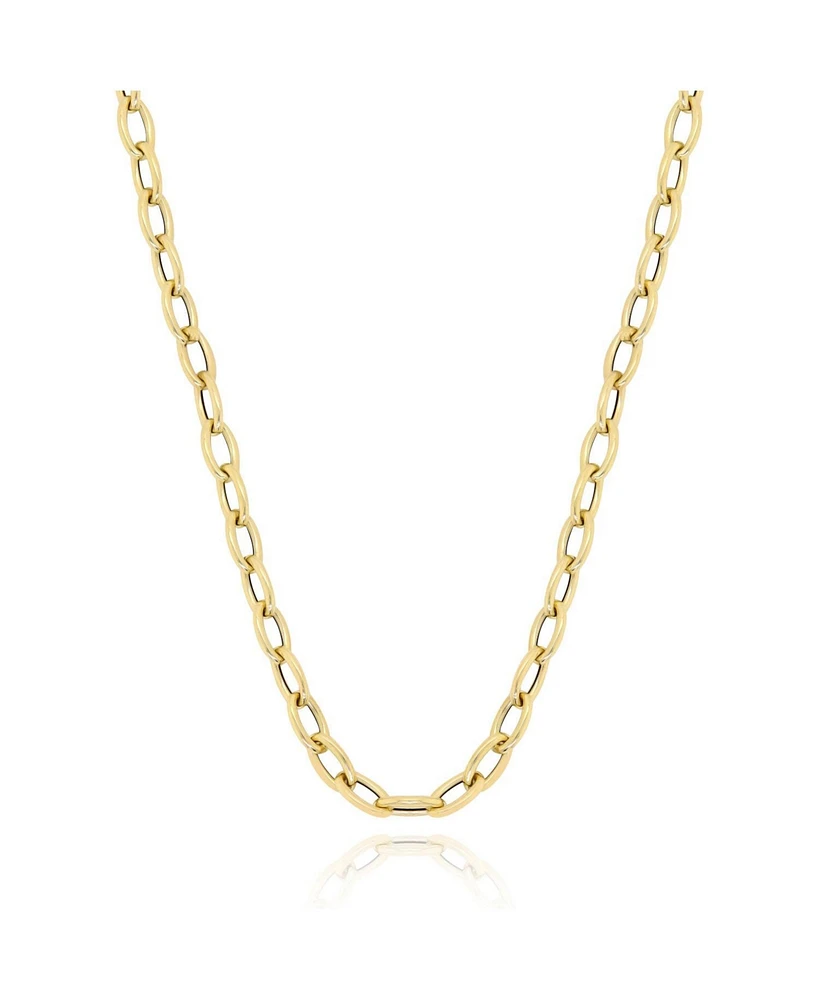 The Lovery Oval Link Chain Necklace 14K Gold