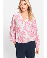Olsen Women's Floral Tunic Blouse