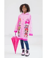 L.o.l. Surprise! Girls Waterproof Rain Jacket and Umbrella