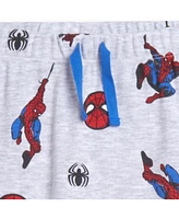 Marvel Avengers Spider-Man Bodysuit Pullover T-Shirt and Pants 4 Piece Layette Set