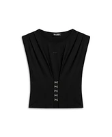 Nocturne Women's T-Shirt with Agraffe Accessory Detail